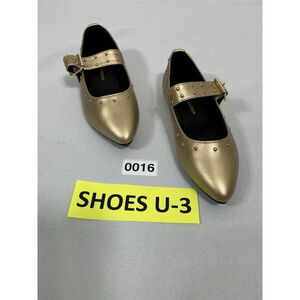 Girls NWOT Pandaninjia Party Shoes 12 Gold Studs Buckle Strap Almond Toe